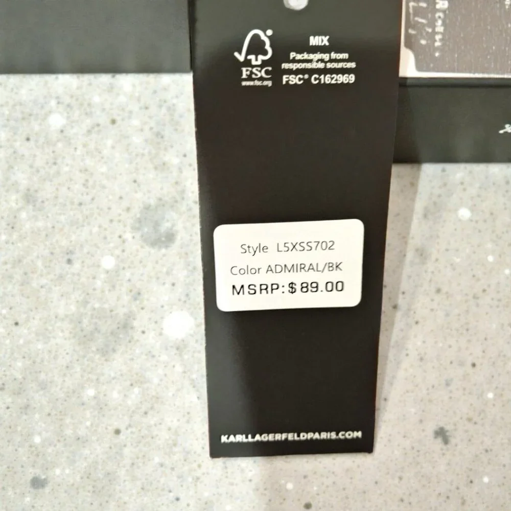 Karl Lagerfeld Paris Med (8-10) Red & Black Stripe Crewneck Sweater w/ Gold Pins - Picture 8 of 15